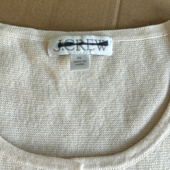 NWOT J. Crew Wool Blend Giselle Sweater Blazer Button Down Cardigan Beige BO154 - Picture 8 of 14